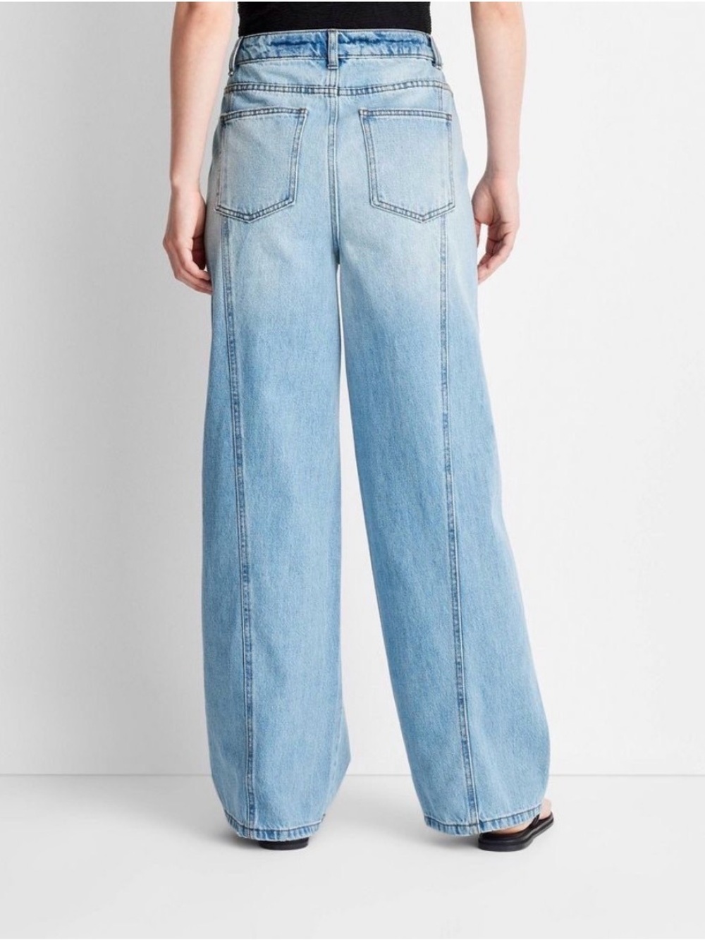 Light Wash High-Rise Wide-Leg Jeans for Women by Future Collective  Size 6 - Picture 2 of 4